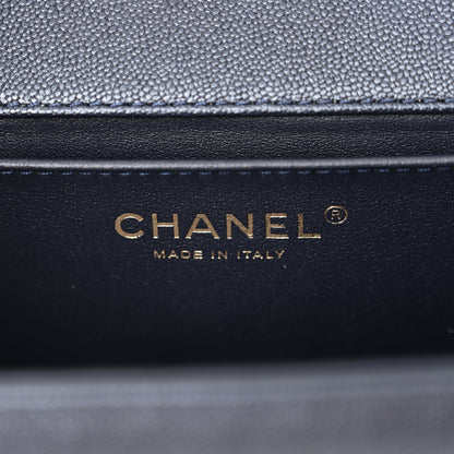Chanel Caviar Quilted Medium Boy Flap Navy 6 of 10