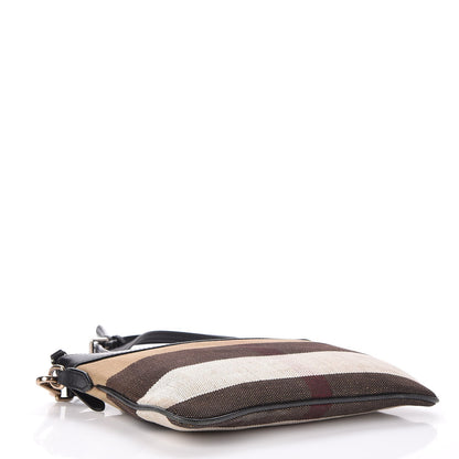 Burberry Mega Check Peyton Crossbody Clutch Bag Black 4 of 11