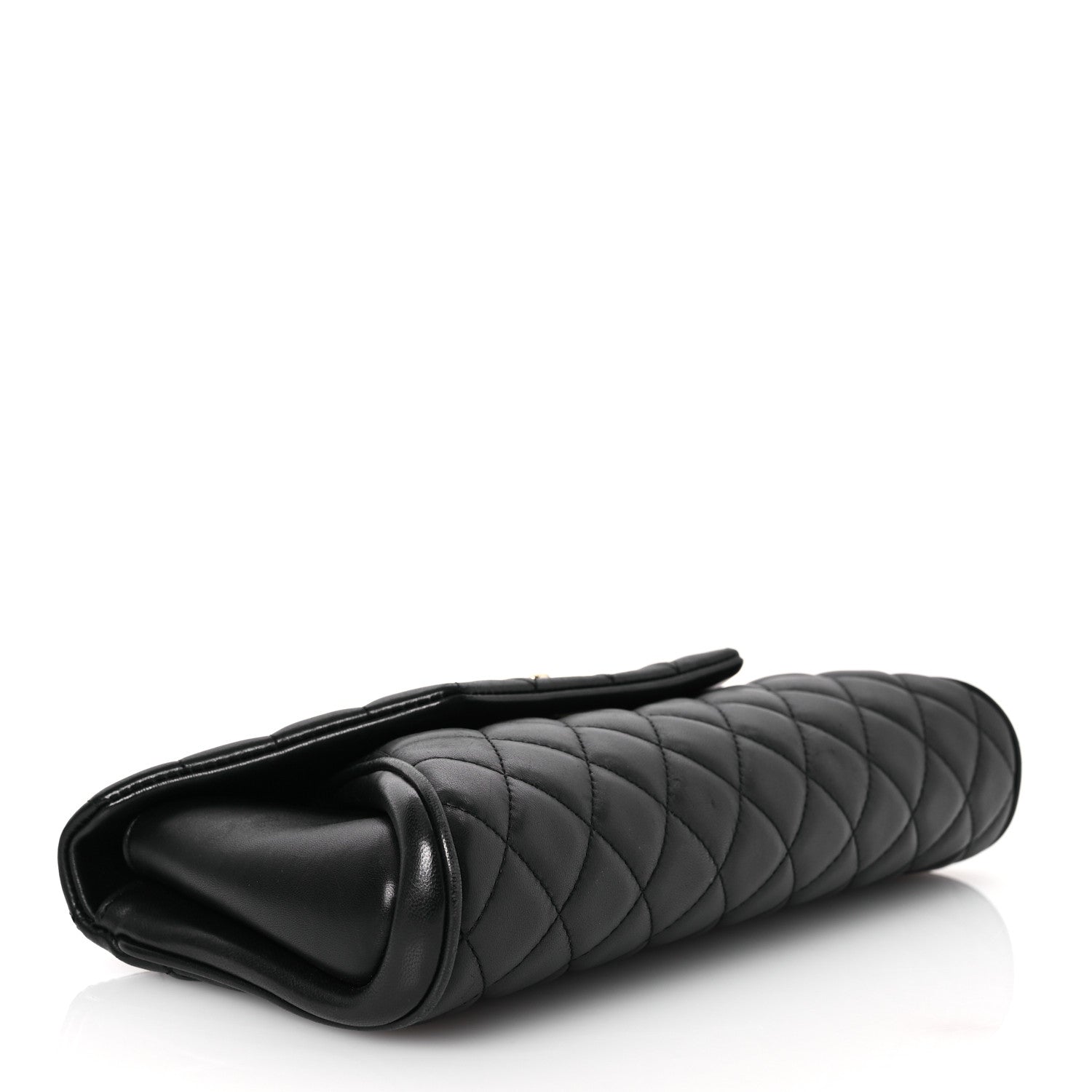 Chanel Lambskin Quilted Fold Up Again Clutch Black 4 of 15