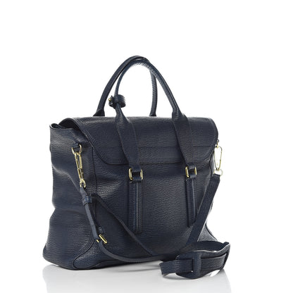 3.1 Phillip Lim 3.1 Textured Calfskin Large Pashli Satchel Ink 4 of 18