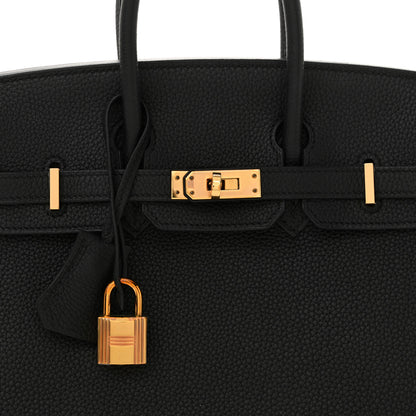 Hermes Togo Birkin 25 Black 8 of 12