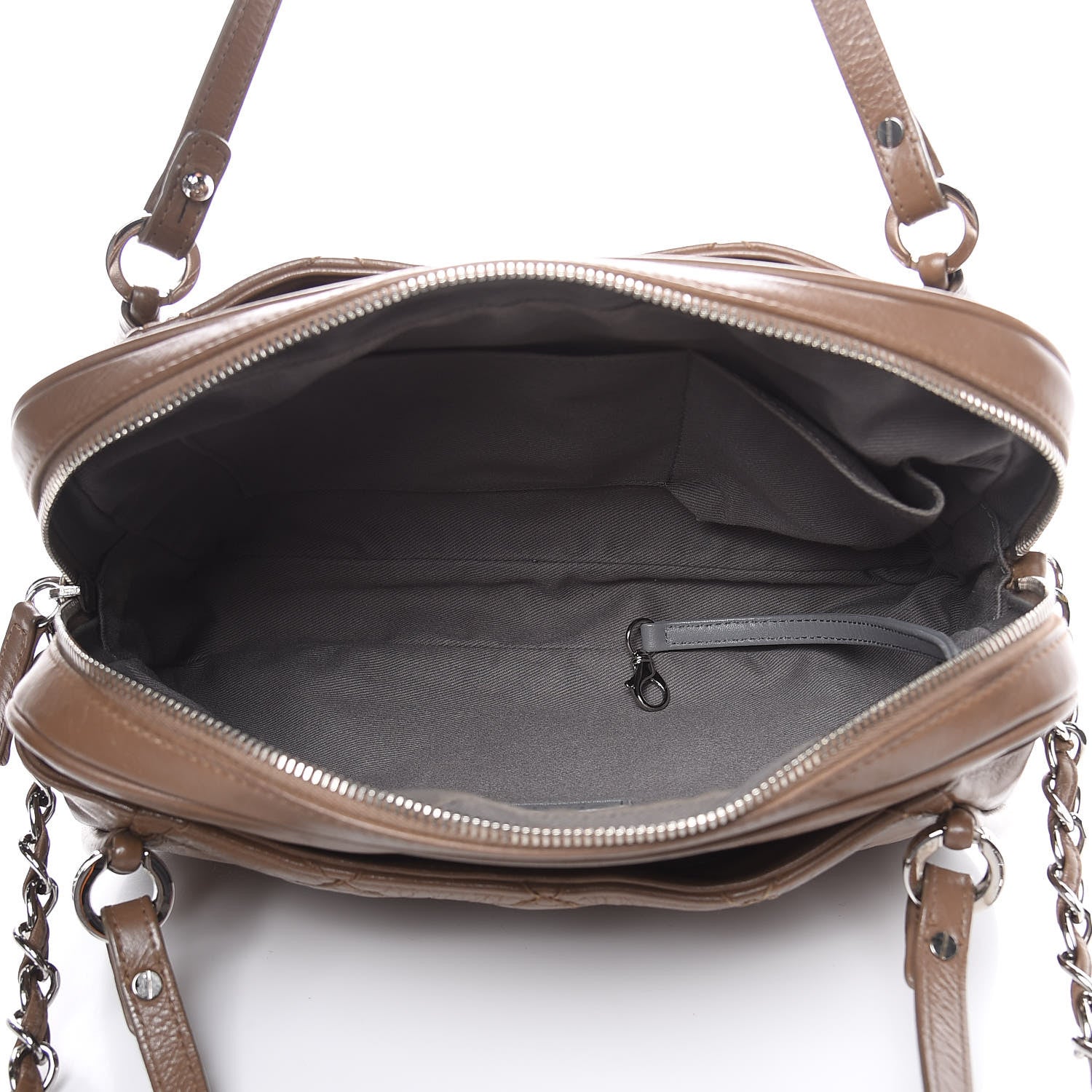 Chanel Iridescent Calfskin Quilted Relax CC Camera Case Brown 5 of 18