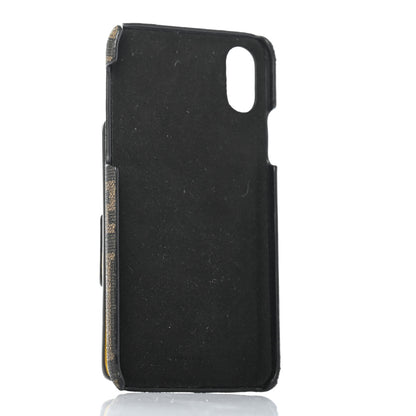 Fendi Glazed Fabric Vitello Grace FF 1974 Baguette iPhone X Case Tobacco Moro Sunflower 2 of 4