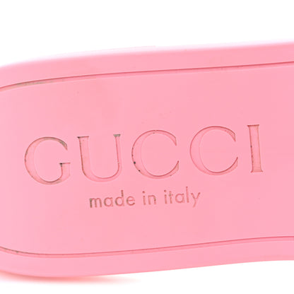 Gucci Rubber Interlocking G Womens Slide Sandals 38 Wild Rose 10 of 12