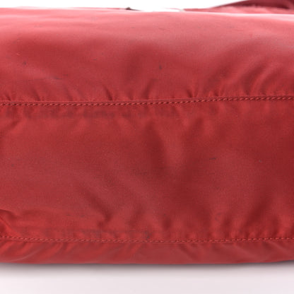Prada Tessuto Nylon Flat Messenger Bag Red 9 of 12