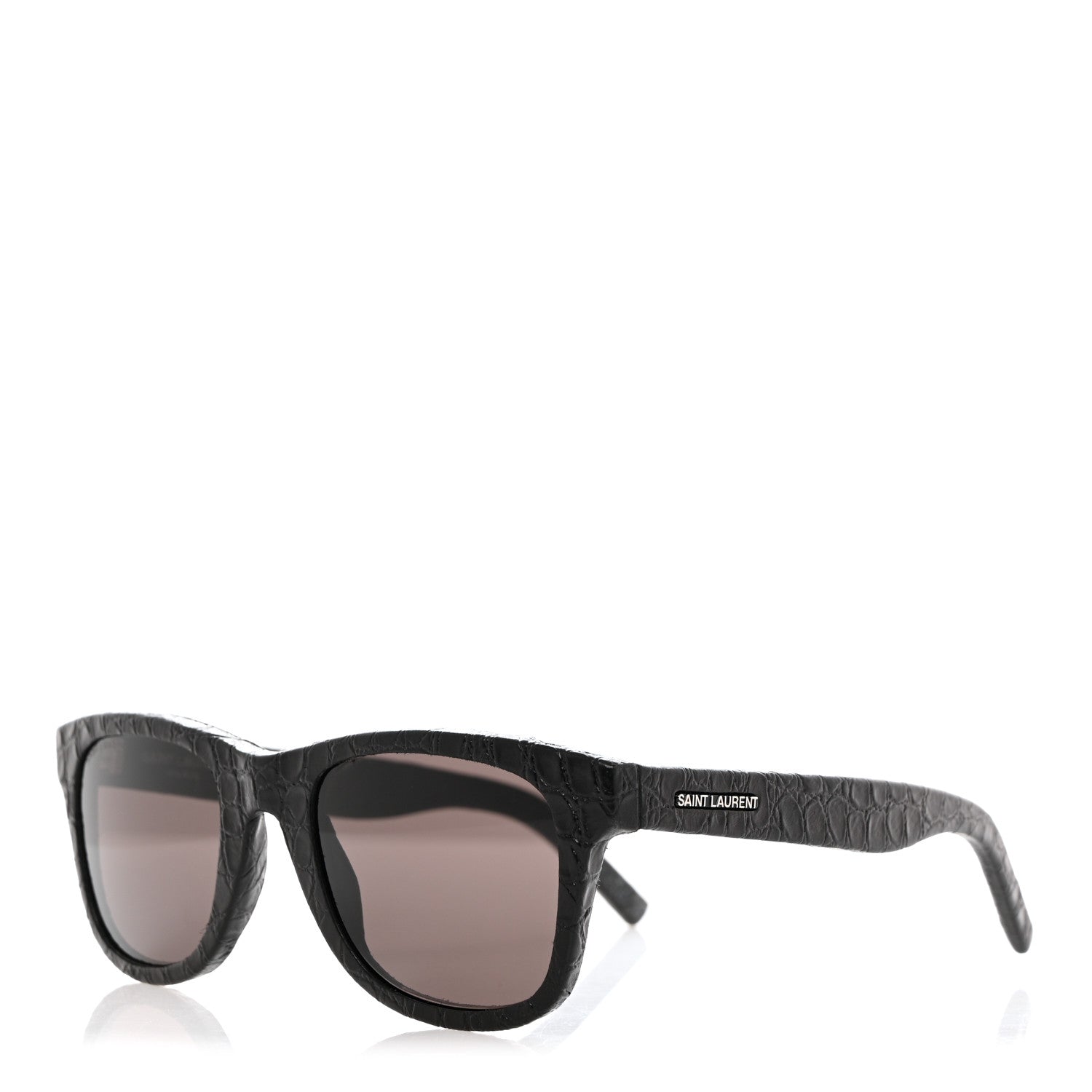 Saint Laurent Crocodile Square Sunglasses SL 51 Black 1 of 7