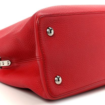 Louis Vuitton Taurillon Capucines MM  Coquelicot 7 of 8