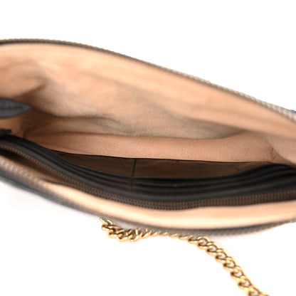 Gucci Calfskin Matelasse Mini GG Marmont Chain Bag Black 5 of 11