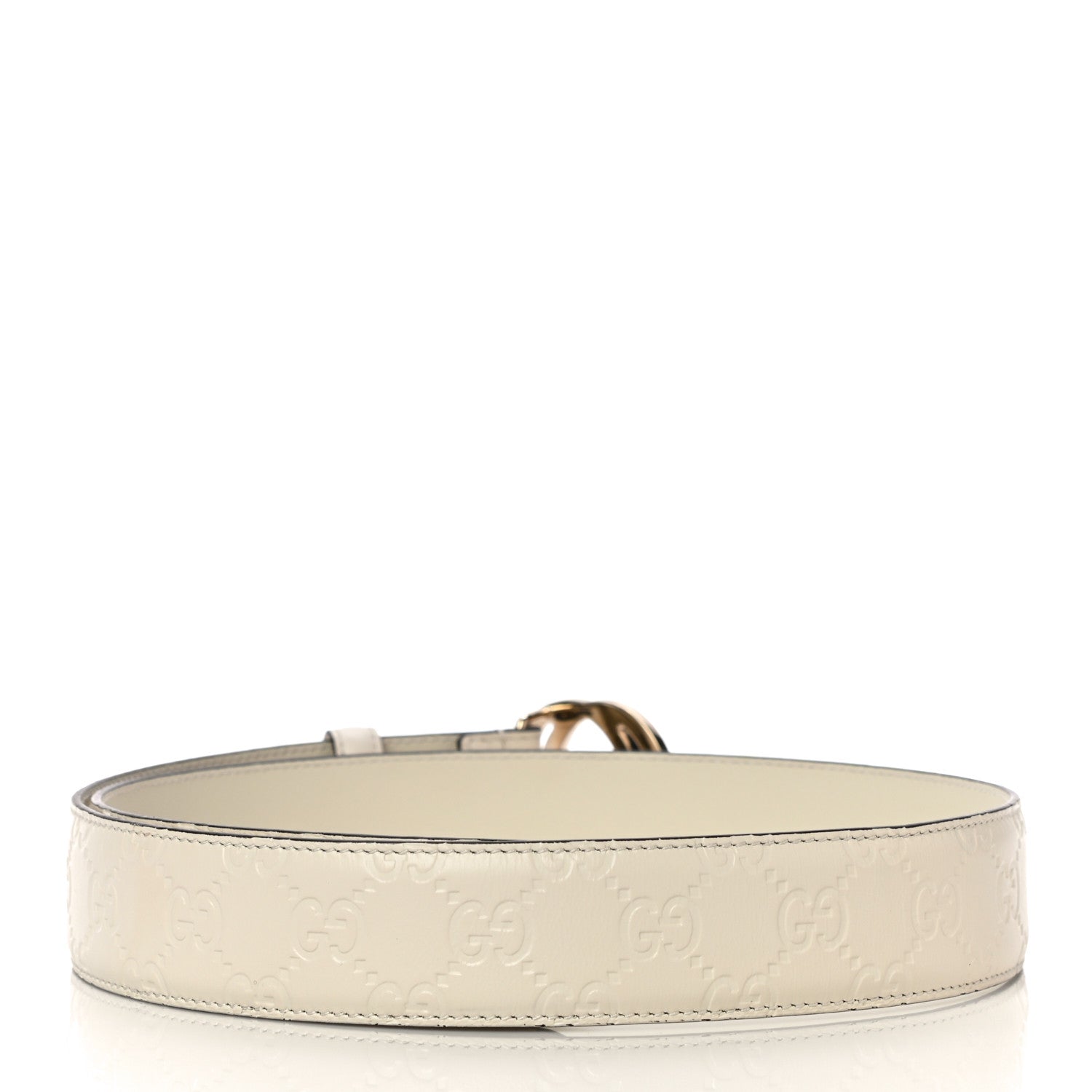 Gucci Guccissima Interlocking G 37mm Belt 85 34 Mystic White 3 of 7
