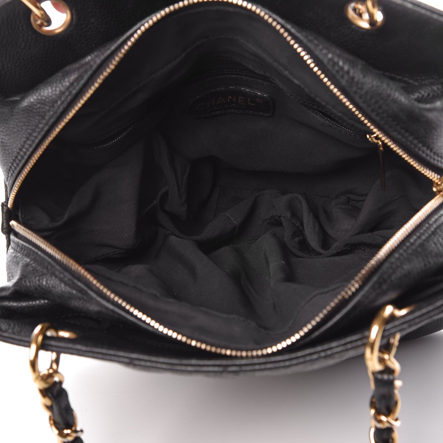 Caviar Quilted Petit Timeless Tote PTT Black