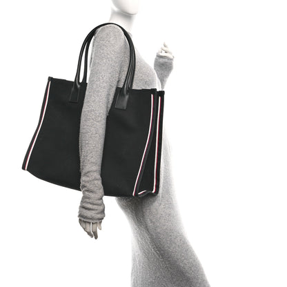 Christian Louboutin Linen Calfskin Extra Large Nastroloubi F.A.V.L. Tote Black 2 of 10