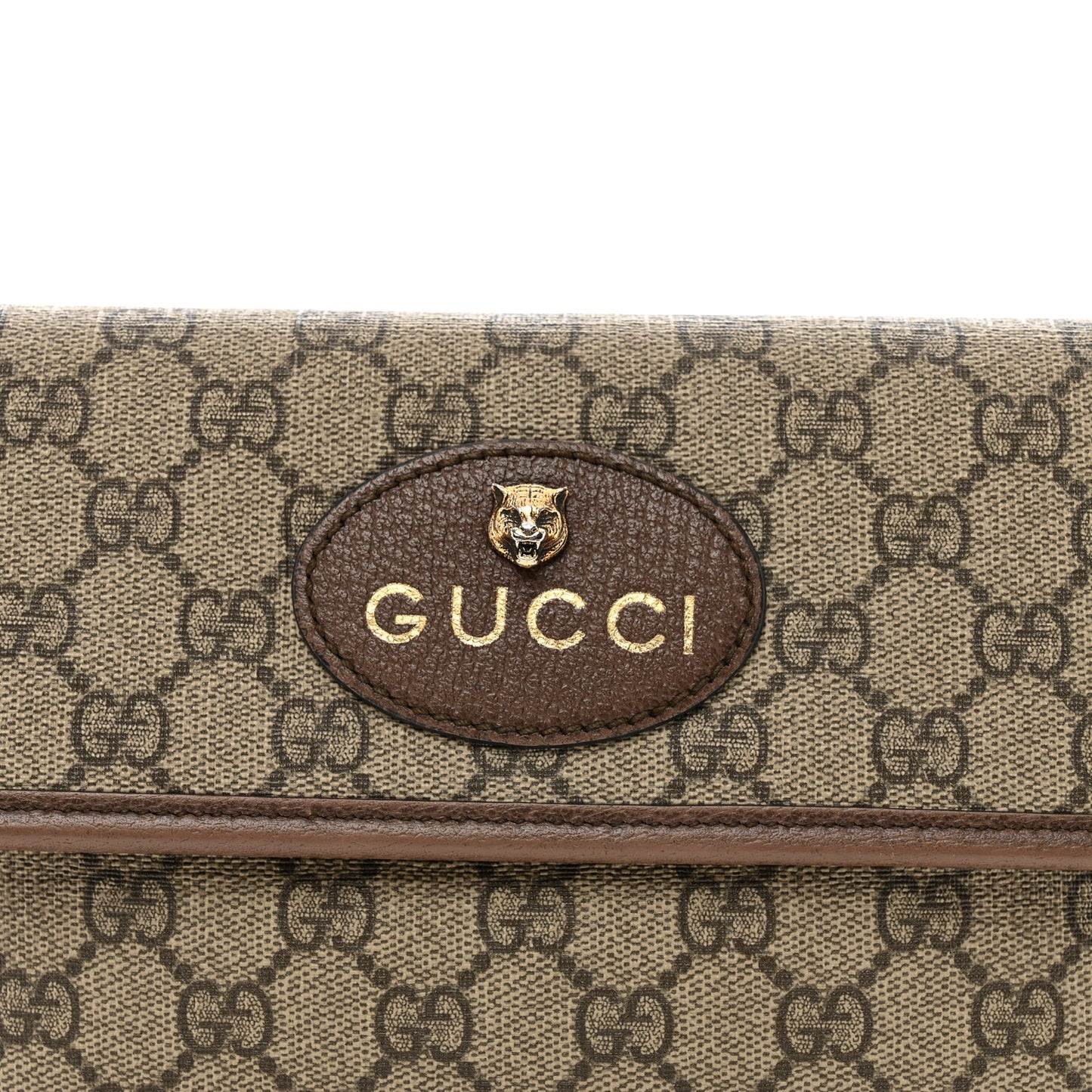 GG Supreme Monogram Neo Vintage Web Belt Bag Brown