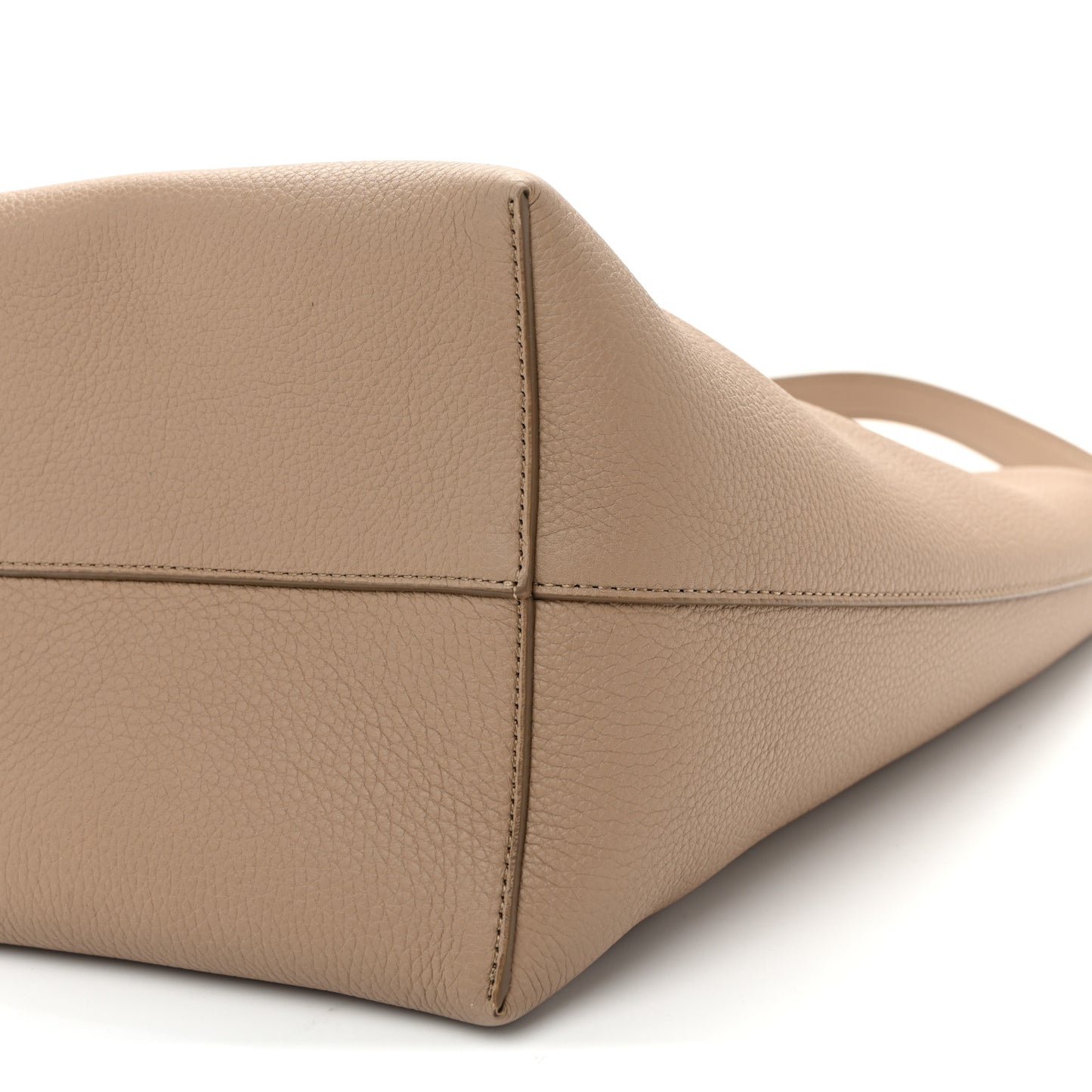 Grained Calfskin Medium N/S Park Tote Dark Taupe
