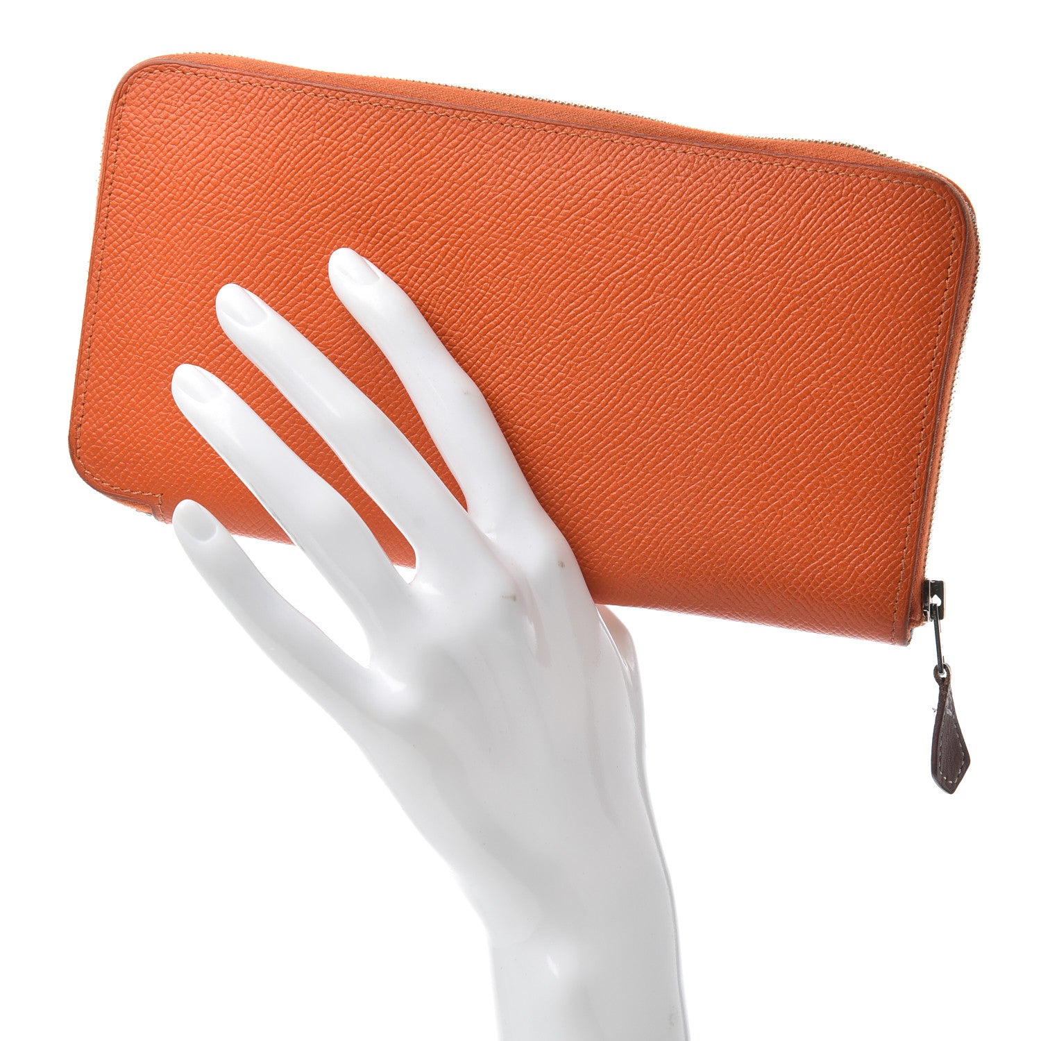 Hermes Epsom Silk'in Wallet Feu 2 of 13