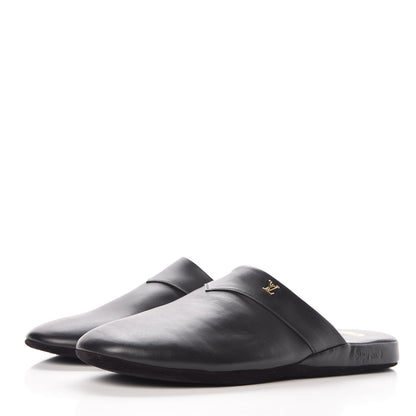 Louis Vuitton X SUPREME Lambskin Mens Hugh Slippers 8 Black 3 of 11