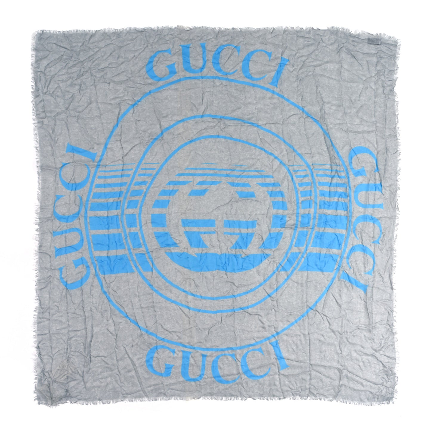 Modal Silk GG Shawl Grey Blue