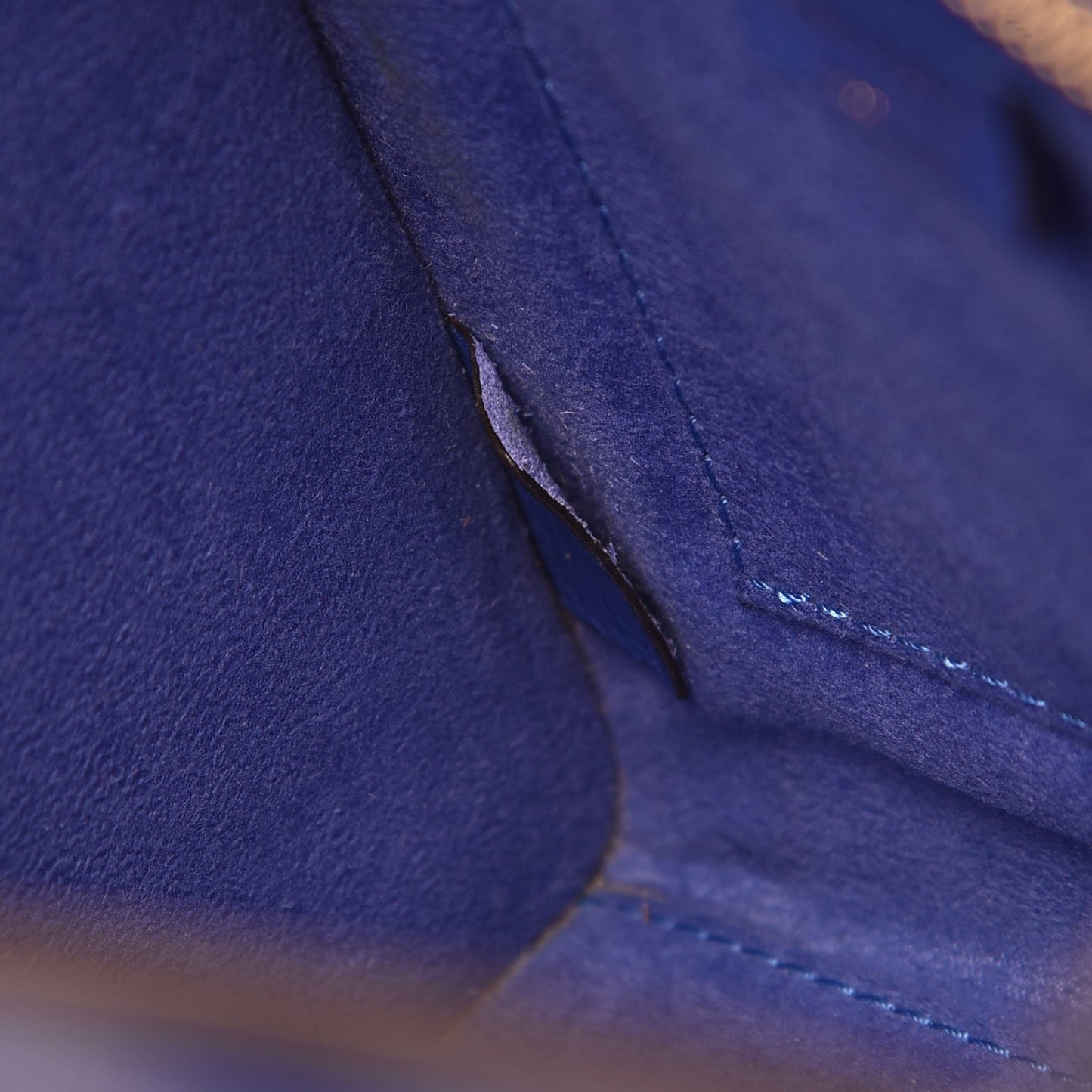 Drummed Calfskin Nano Luggage Indigo