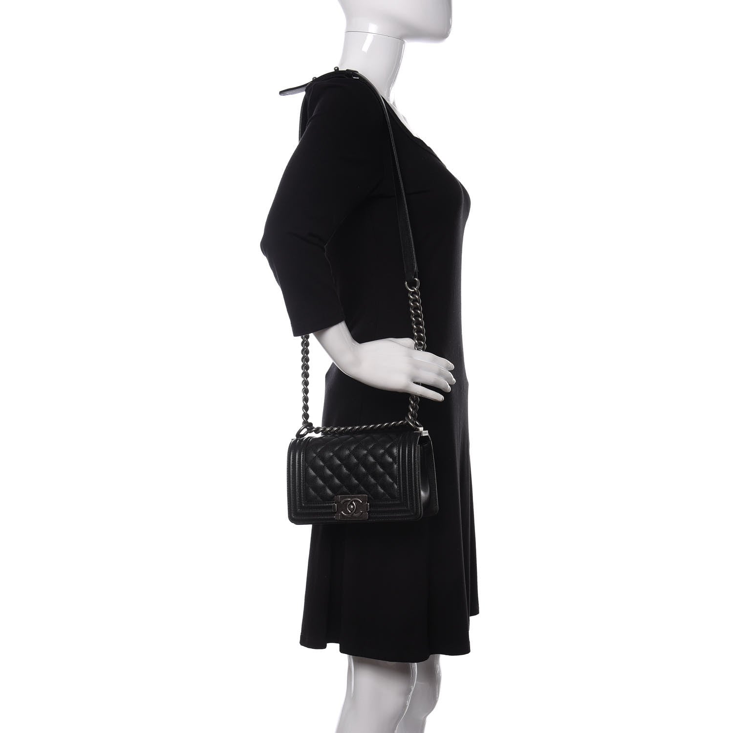 Chanel Caviar Quilted Small Boy Flap Black 2 of 10