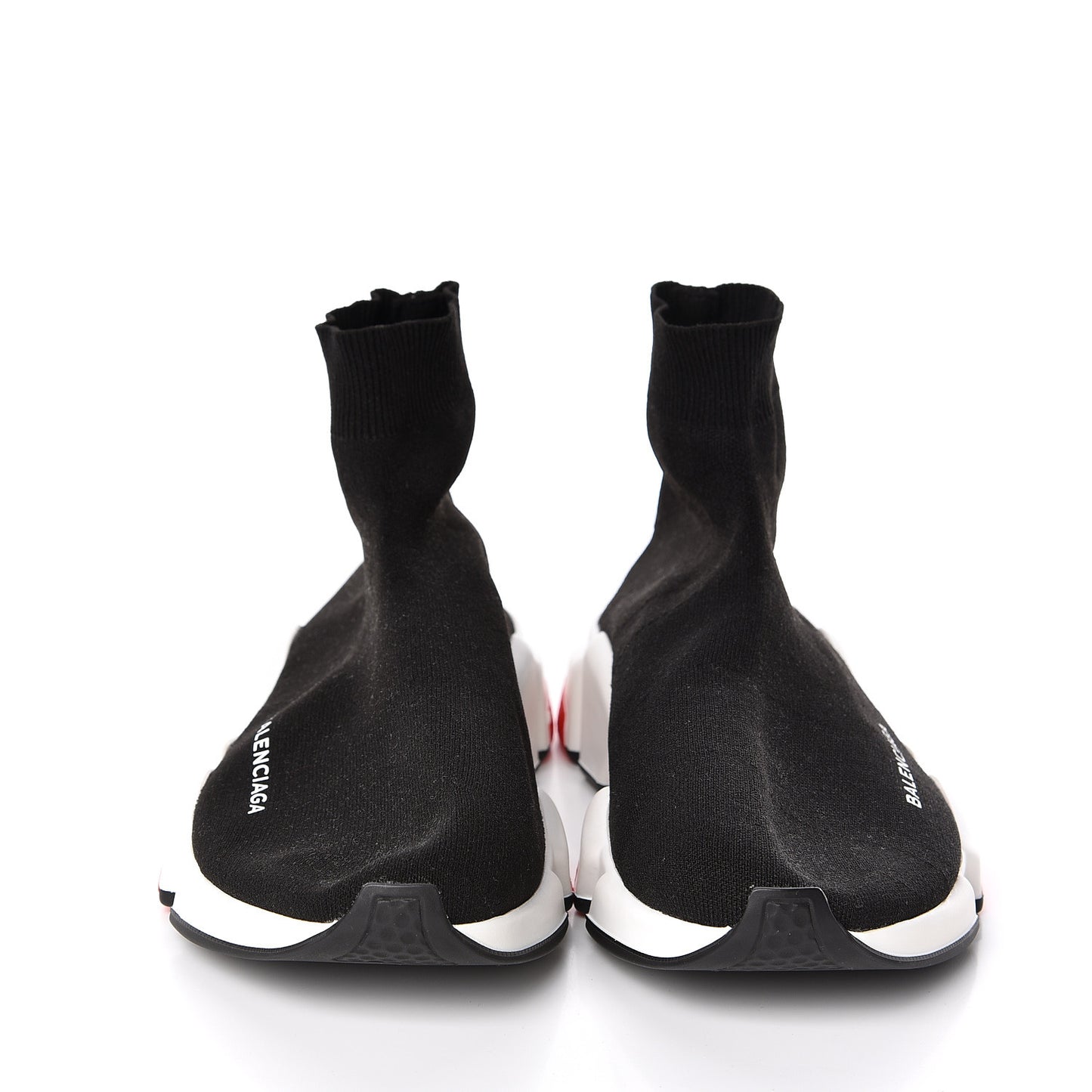Neoprene Knit Womens Speed Sneakers 40 Black White Red