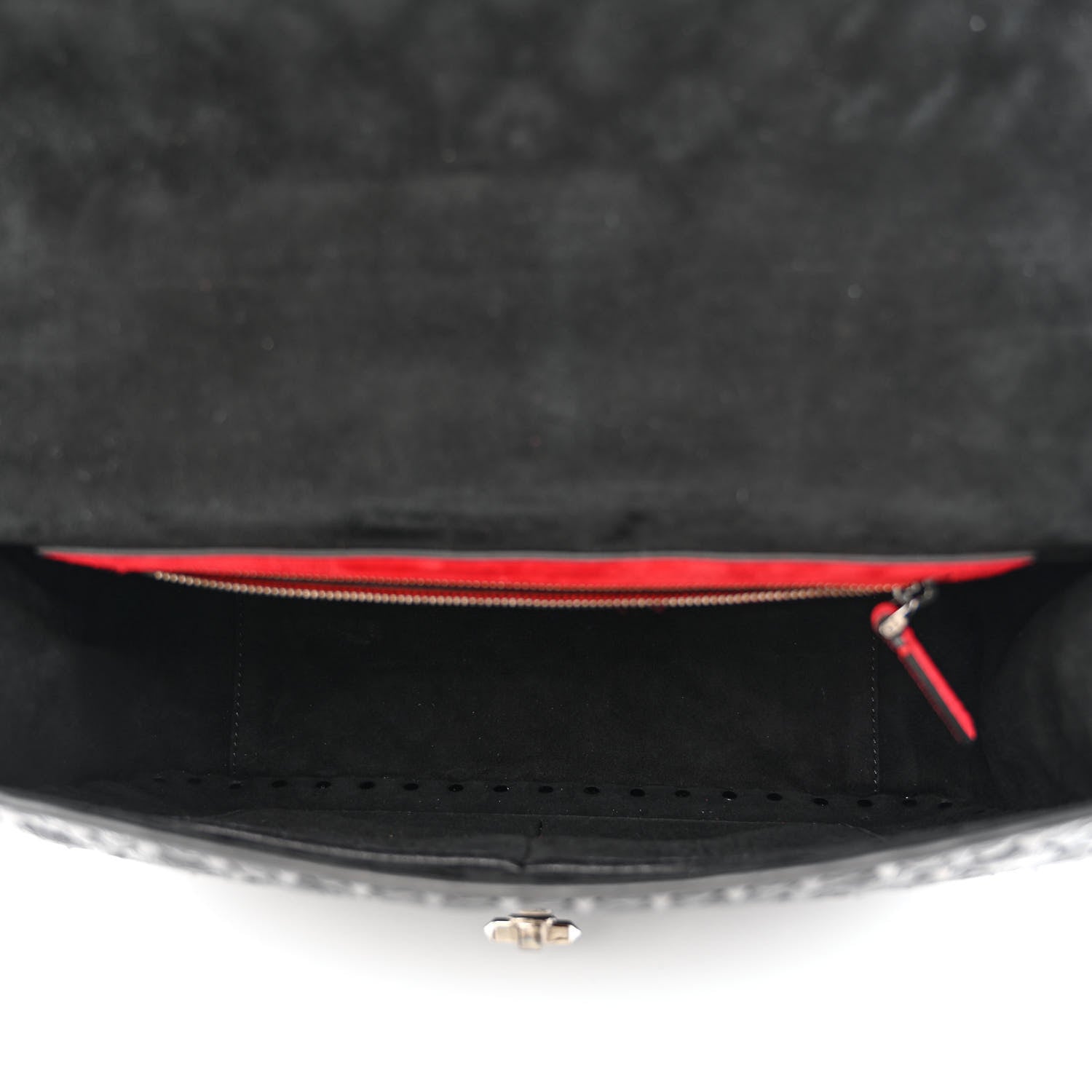 Valentino Garavani Craquele Nappa Large Rockstud Spike Shoulder Bag Black 6 of 13