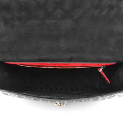 Valentino Garavani Craquele Nappa Large Rockstud Spike Shoulder Bag Black 6 of 13