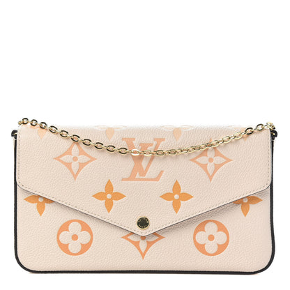 Louis Vuitton Empreinte Monogram Giant By The Pool Felicie Pochette Chain Wallet Cream Saffron 1 of 9