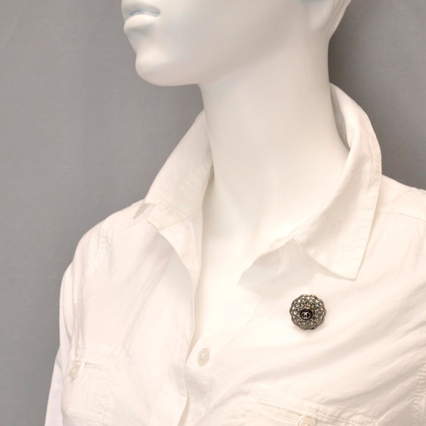 Swarovski Crystal CC Brooch
