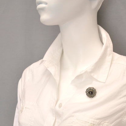 Chanel Swarovski Crystal CC Brooch 5 of 5