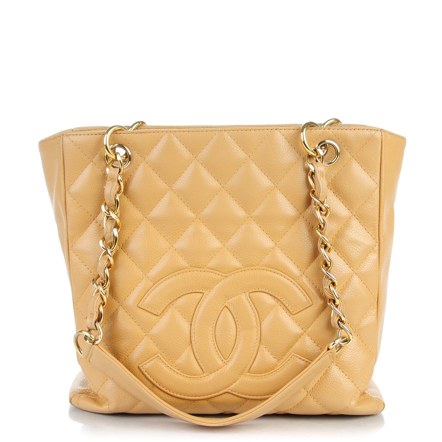 Chanel Caviar Quilted Petit Shopping Tote PST Beige 1 of 11