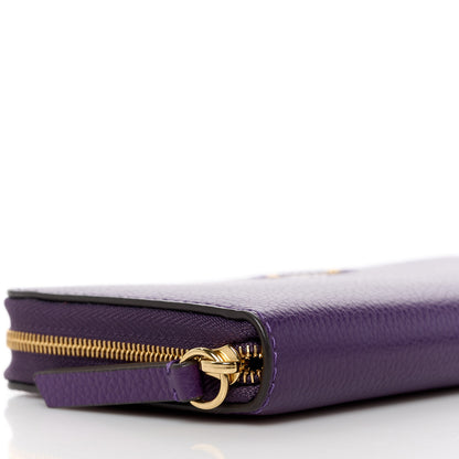 Mulberry Small Classic Grain Zip Around Long Wallet Amethyst 9 of 11