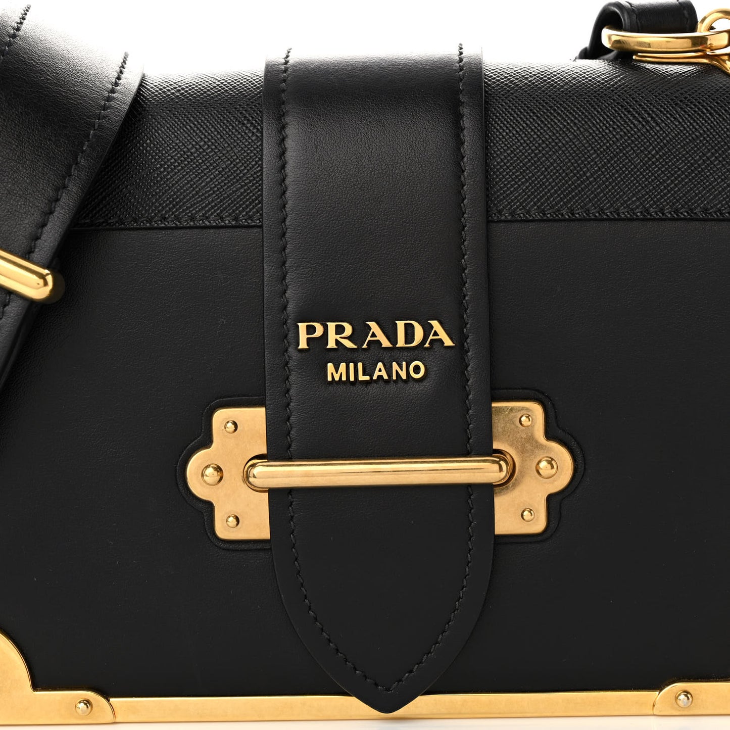City Calf Saffiano Cahier Bag Black