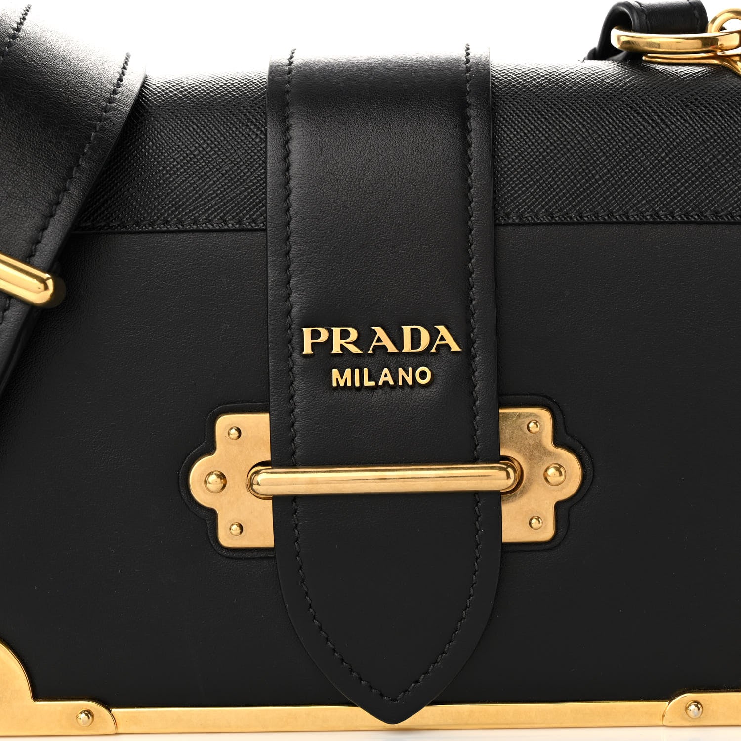 Prada City Calf Saffiano Cahier Bag Black 7 of 11