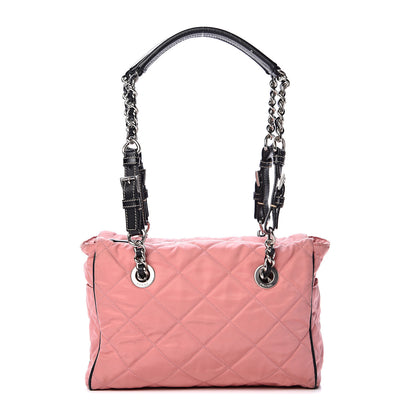Prada Tessuto Nylon Quilted Shoulder Bag Rosa Black 1 of 18