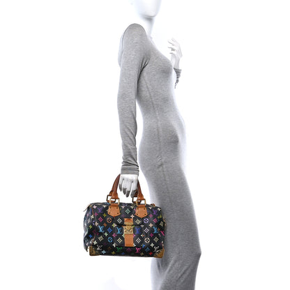 Louis Vuitton Monogram Multicolor Speedy 30 Black 2 of 9