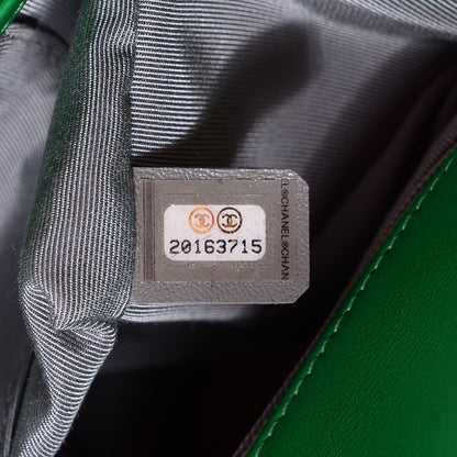 Chanel Metallic Calfskin Quilted Large Boy Flap Green 8 of 9