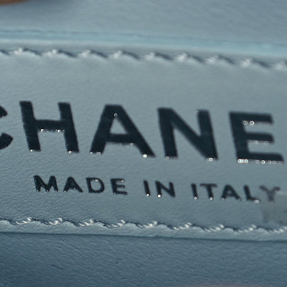 Chanel Iridescent Caviar Quilted Extra Mini Coco Handle Flap Light Blue 6 of 14