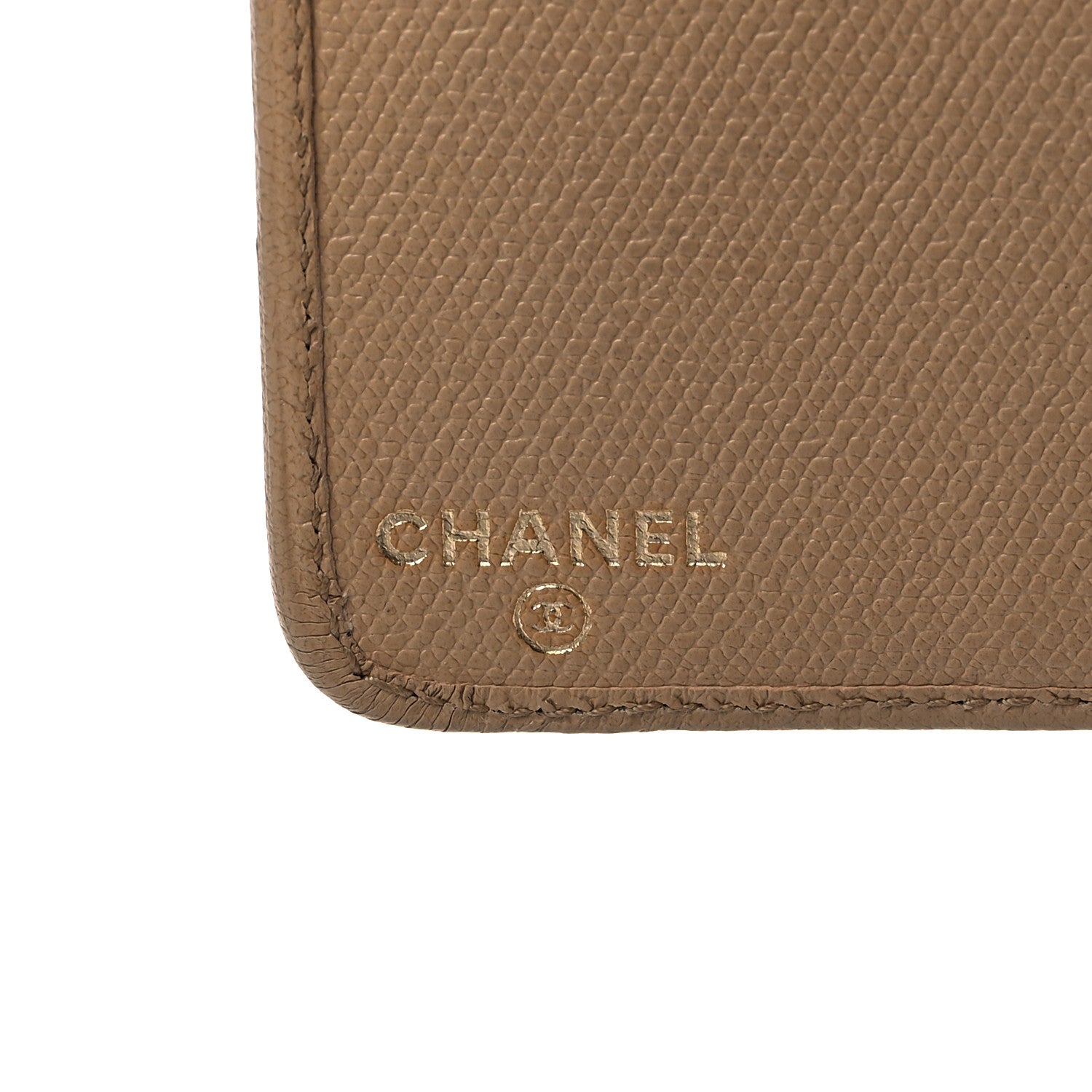 Chanel Grained Calfskin CC Button Pocket Agenda Cover Beige 6 of 10