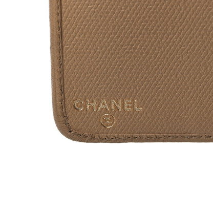 Chanel Grained Calfskin CC Button Pocket Agenda Cover Beige 6 of 10