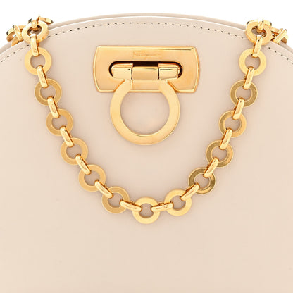 Salvatore Ferragamo Calfskin Gancini Mini Chain Crossbody Ivory 7 of 11