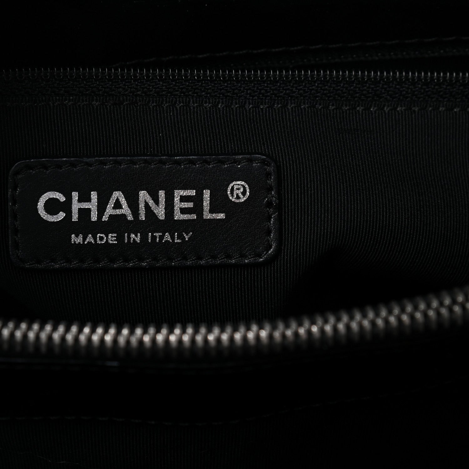 Chanel Patent Quilted Grand Shopping Tote GST Black 5 of 10