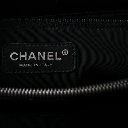 Chanel Patent Quilted Grand Shopping Tote GST Black 5 of 10