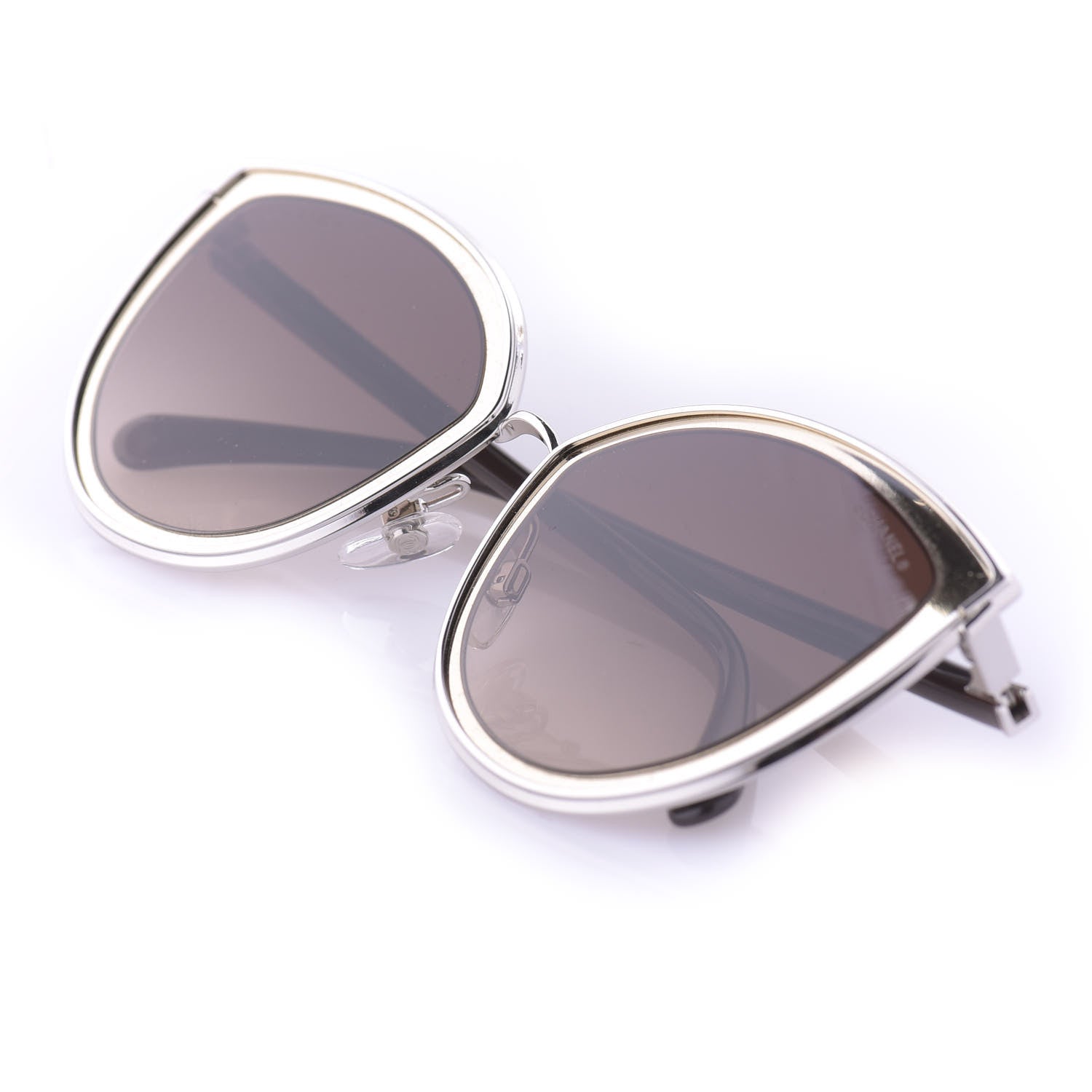 Chanel Metal Cat Eye Sunglasses 4222 Gold 8 of 8