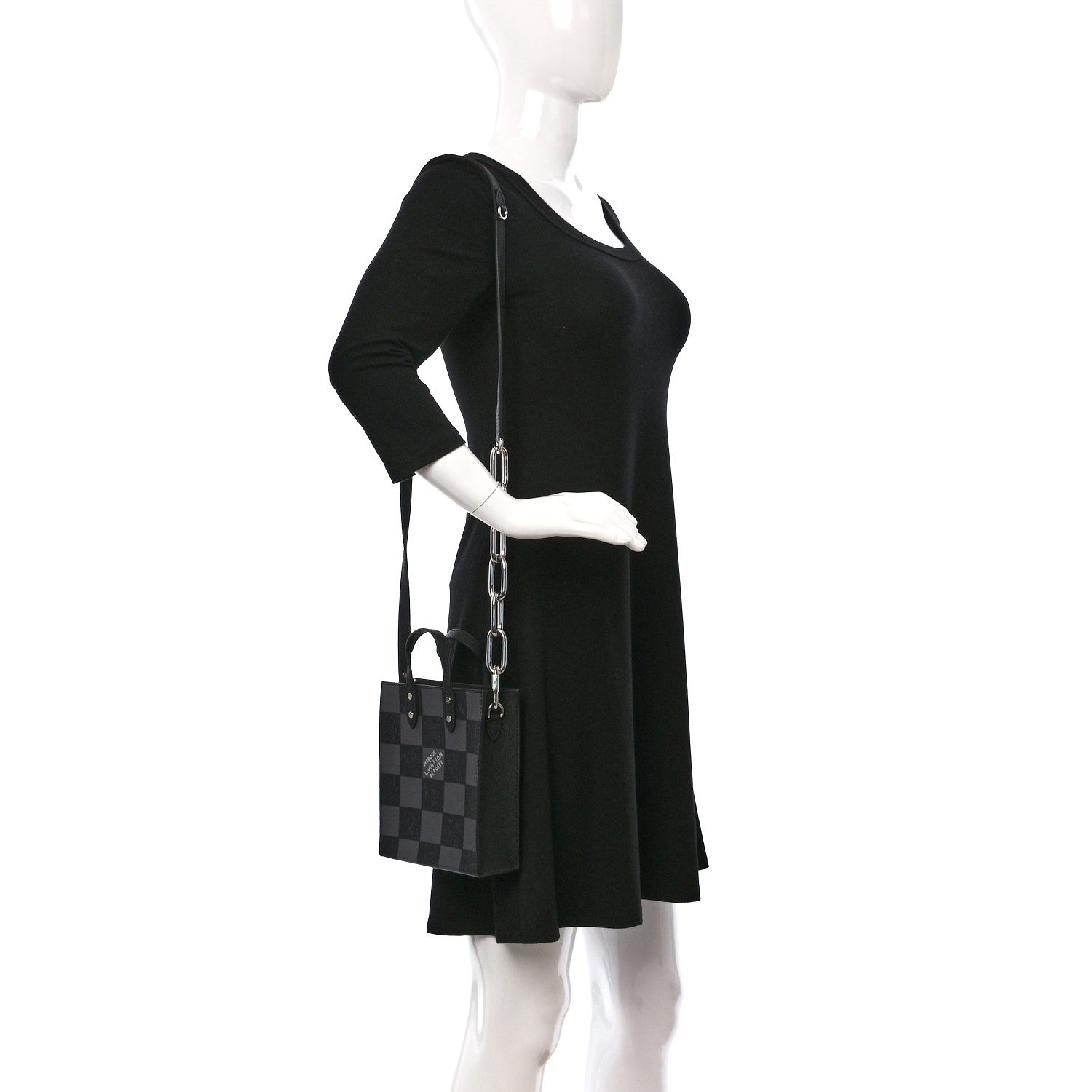 Louis Vuitton Damier Graphite Sac Plat XS Black 2 of 8