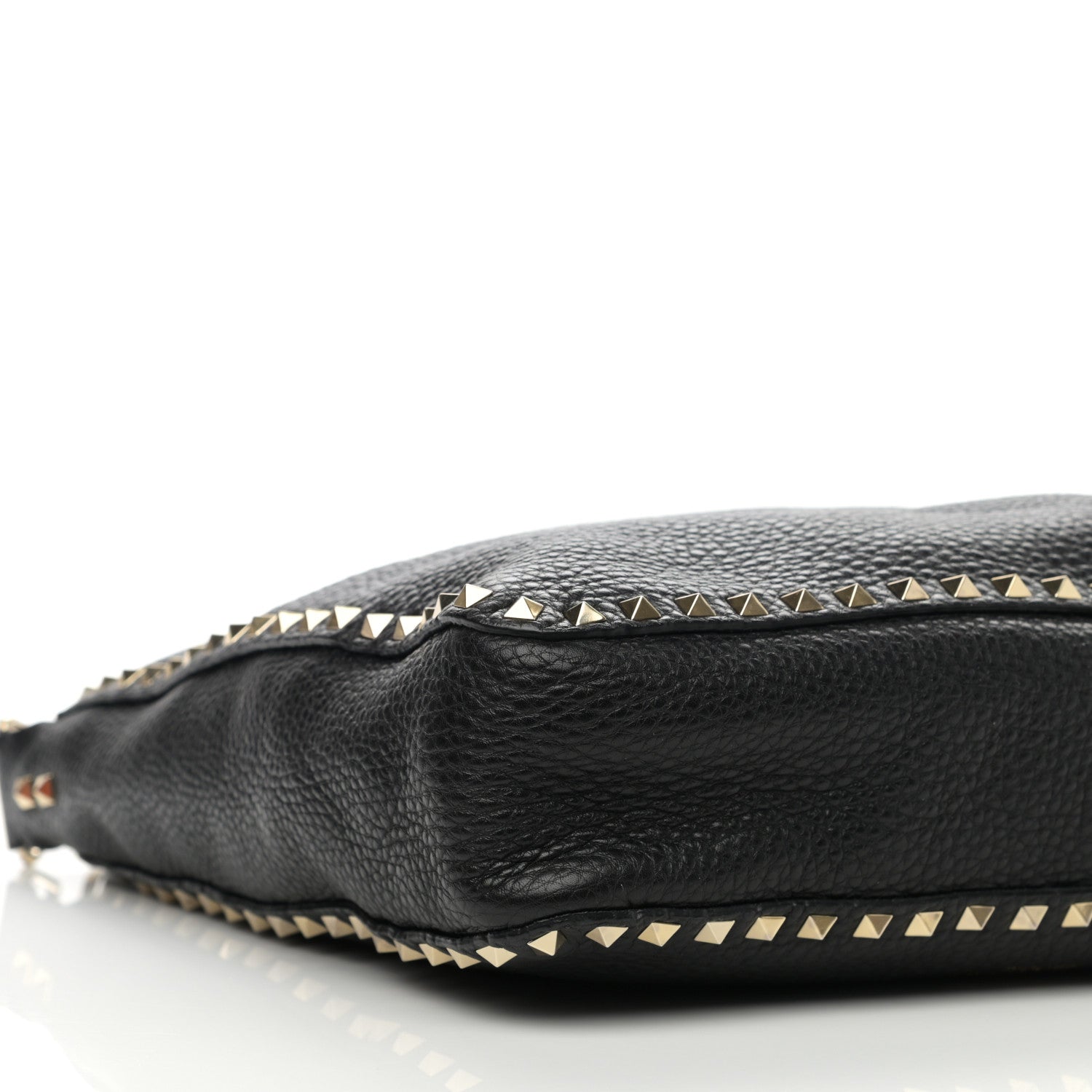 Valentino Garavani Pebbled Calfskin Large Rockstud Flip-Lock Messenger Bag Black 9 of 12
