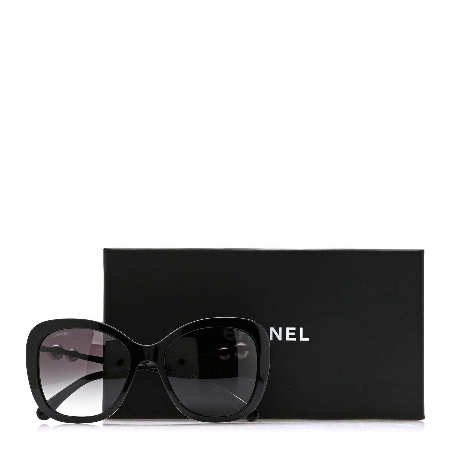 Acetate Butterfly Winter Pearl Sunglasses 5339-H-A Black