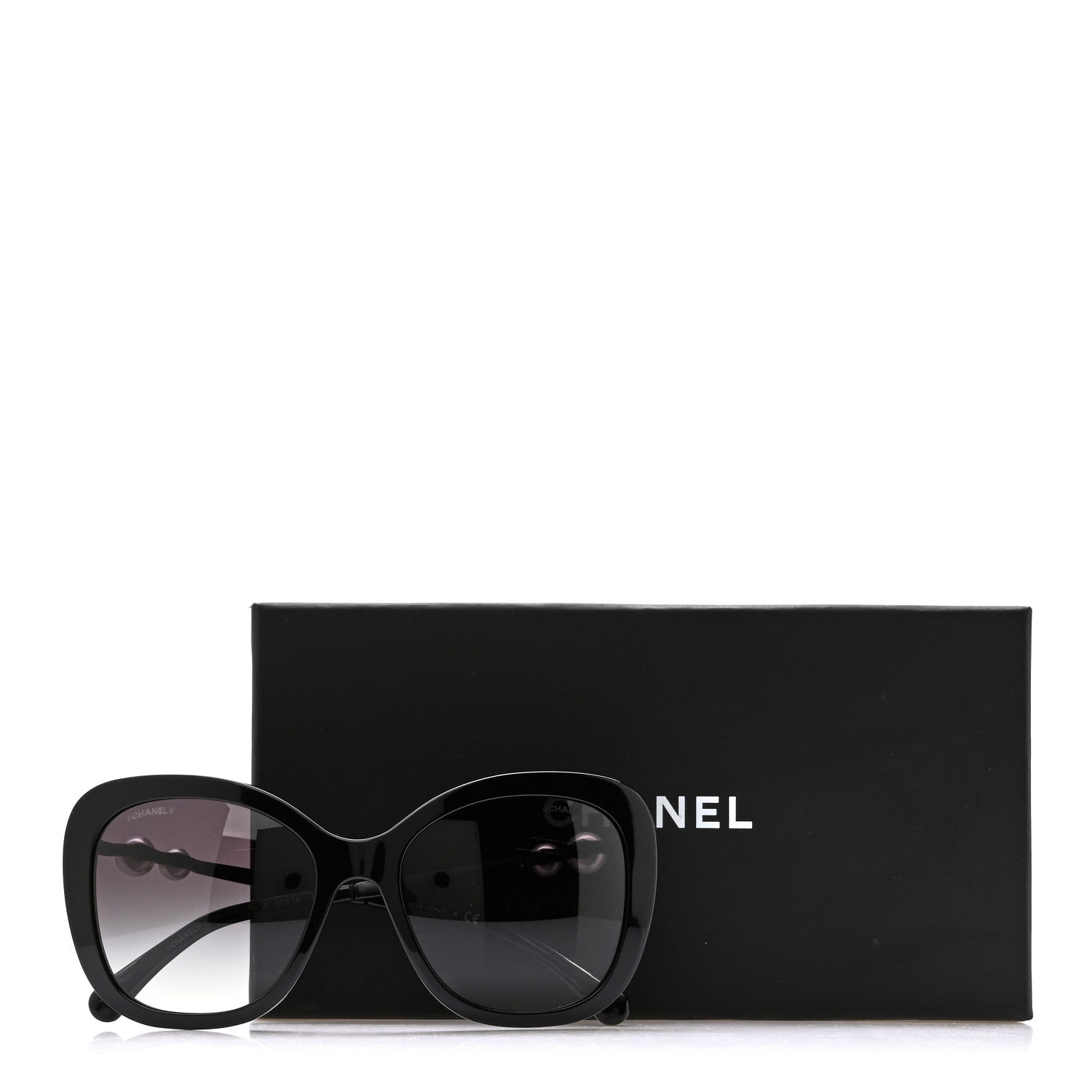 Chanel Acetate Butterfly Winter Pearl Sunglasses 5339-H-A Black 7 of 7