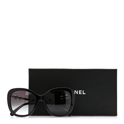 Chanel Acetate Butterfly Winter Pearl Sunglasses 5339-H-A Black 7 of 7