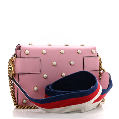 Gucci Nappa Pearl Studded Mini Queen Margaret Broadway Shoulder Bag Sugar Pink 3 of 12