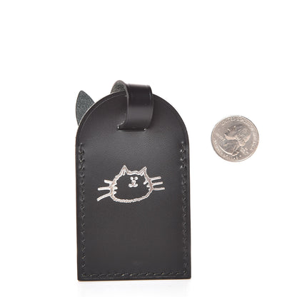 Louis Vuitton Calfskin Catogram Luggage Tag Black 2 of 5