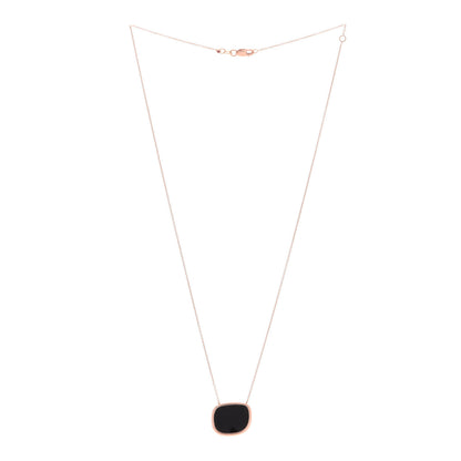 Roberto Coin 18K Rose Gold Black Jade Amphibole Pendant Necklace 3 of 7
